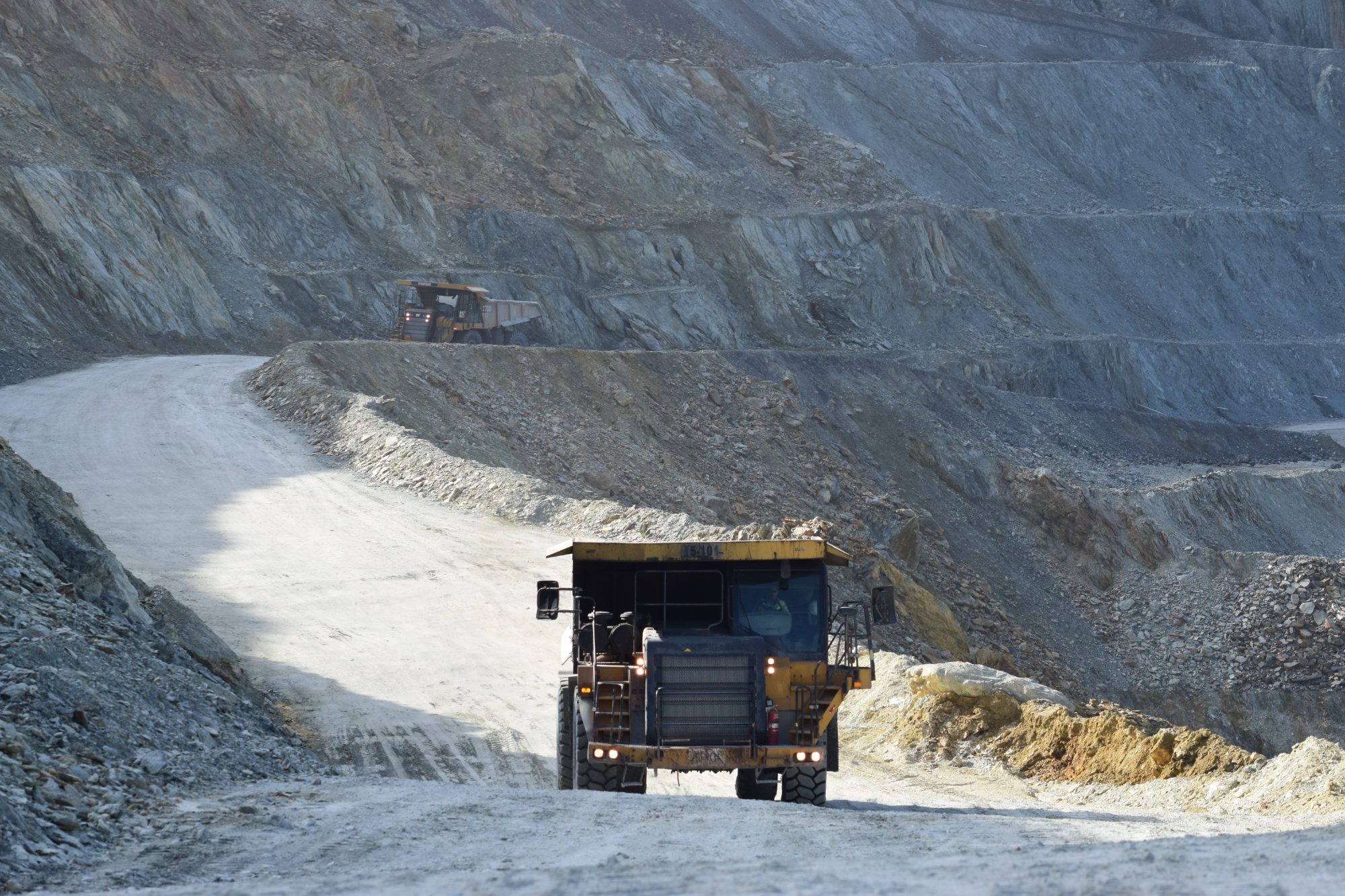 Haul road, open pit operation